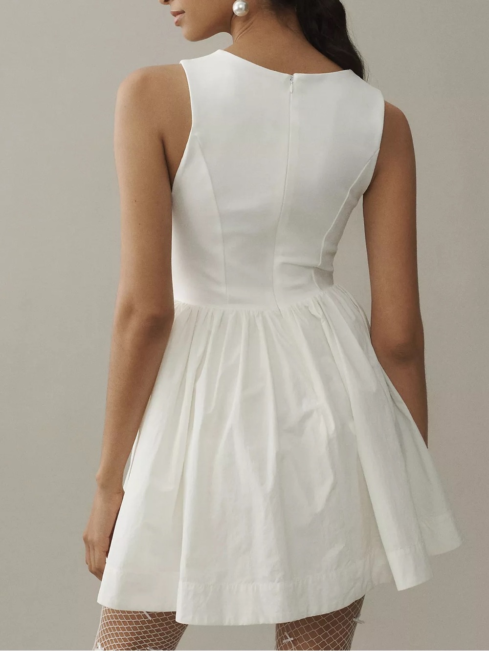NWT BHLDN by Anthropologie Sleeveless Scoop-Neck Fit & Flare Mini Dress - Picture 2 of 15